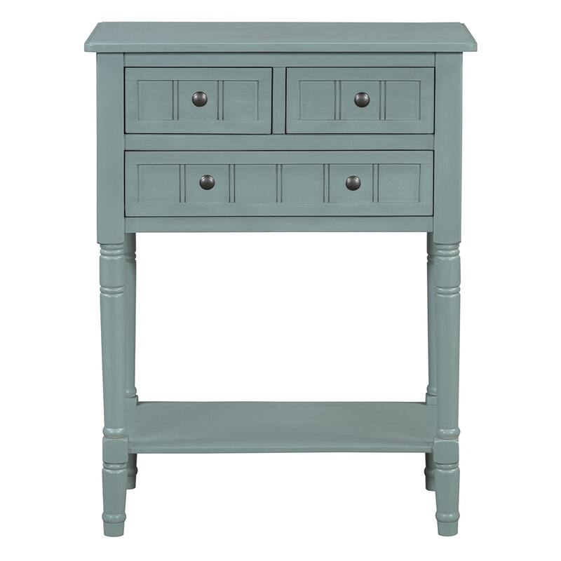 Console Table with 3 Storage Drawers and Bottom Shelf
