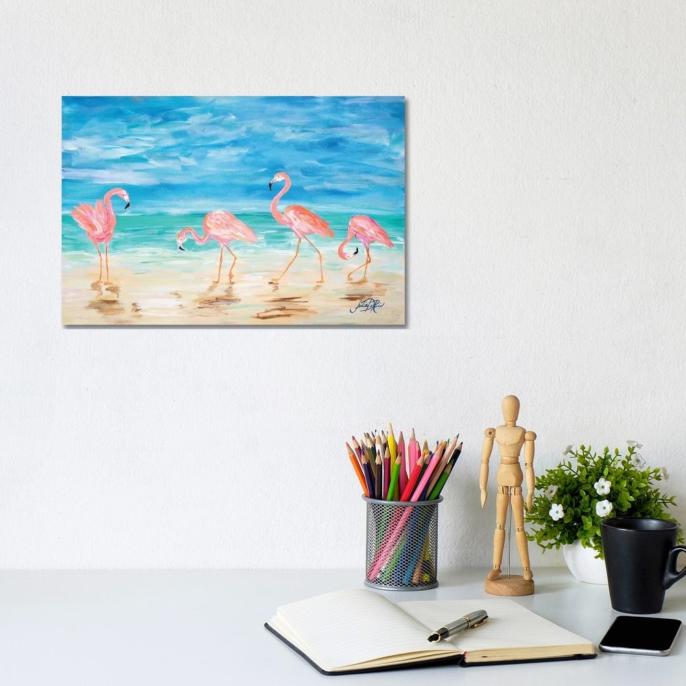 iCanvas "Flamingo Beach" by Julie Derice Canvas Print