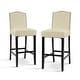 preview thumbnail 22 of 64, Logan Bonded Leather Backed Barstool (Set of 2) by Christopher Knight Home