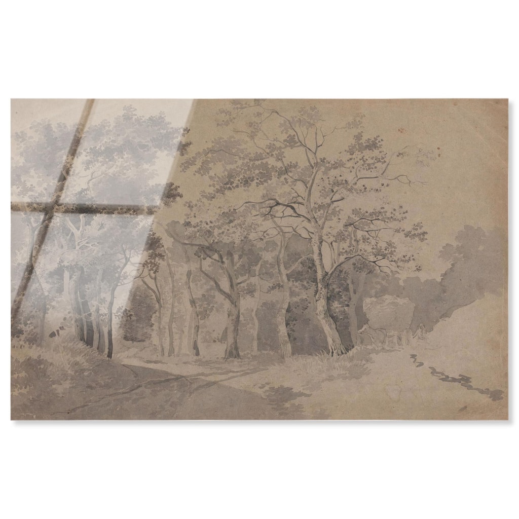 Grove with Road and Haycart Acrylic by Art Remedy, Ready to Hang