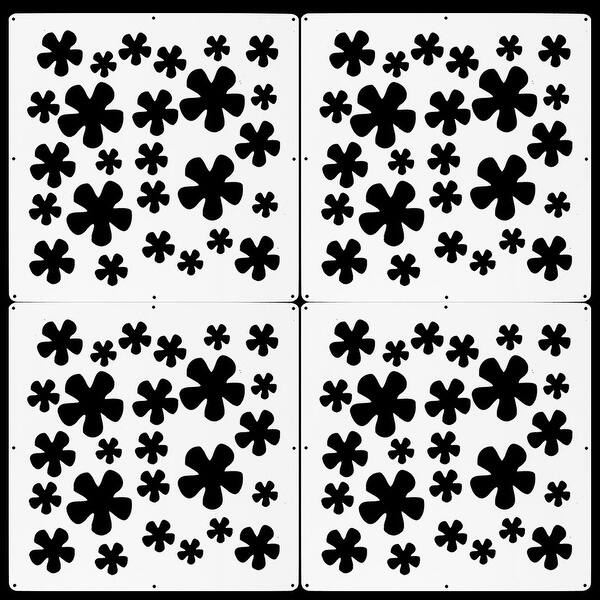 Shop Flower Pattern Carved Window Divider Panel Hanging Screen White 29cm X 29cm 4pcs On Sale Free Shipping On Orders Over 45 Overstock 28959859