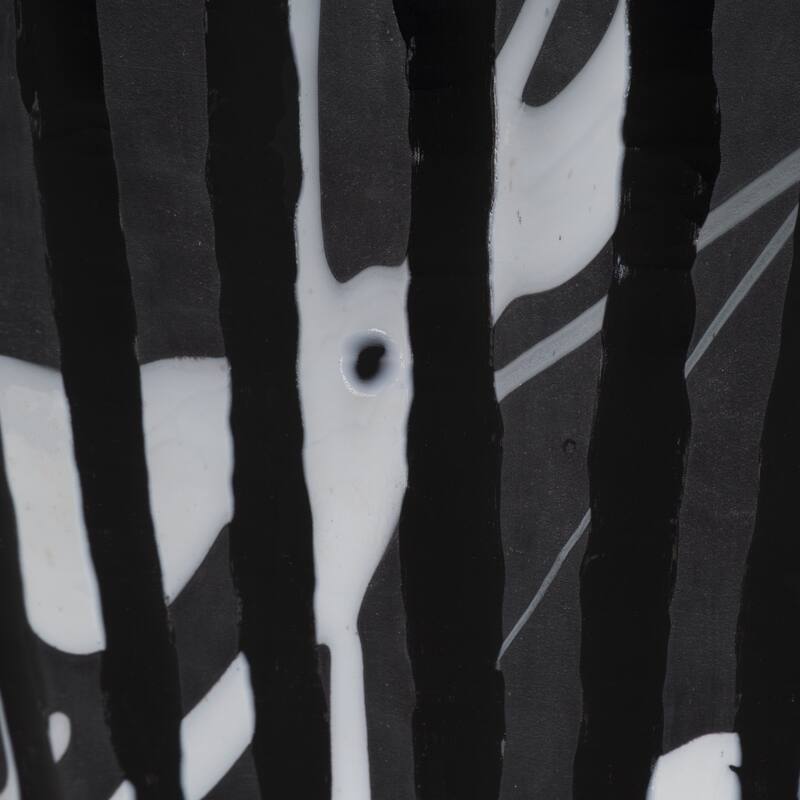 Glass Small Curved Tapered Decorative Vase - Black