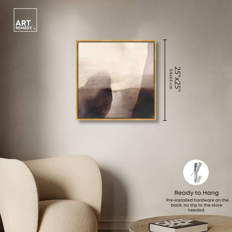 Pale Taupe II Canvas by Art Remedy