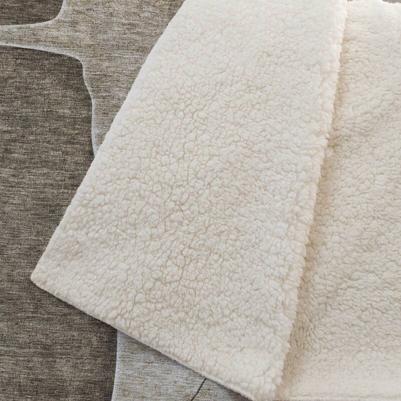 Premium Machine Washable Contemporary Abstract Sherpa Throw Blanket