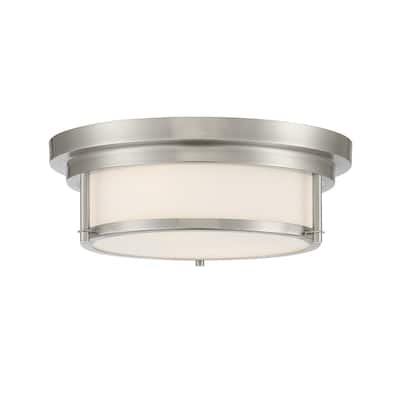 Meridian M60062 2 Light 13" Wide Flush Mount Drum Ceiling Fixture