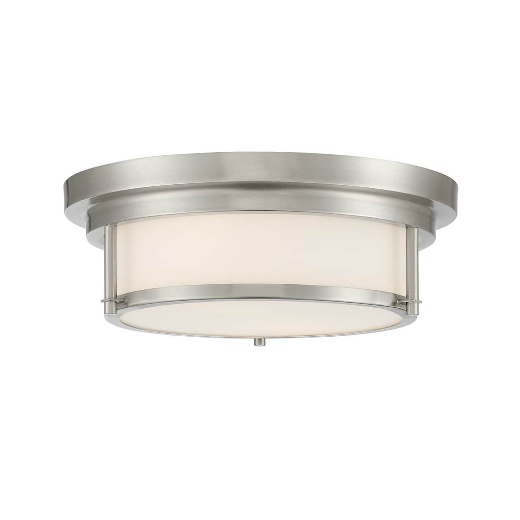 Meridian M60062 2 Light 13" Wide Flush Mount Drum Ceiling Fixture