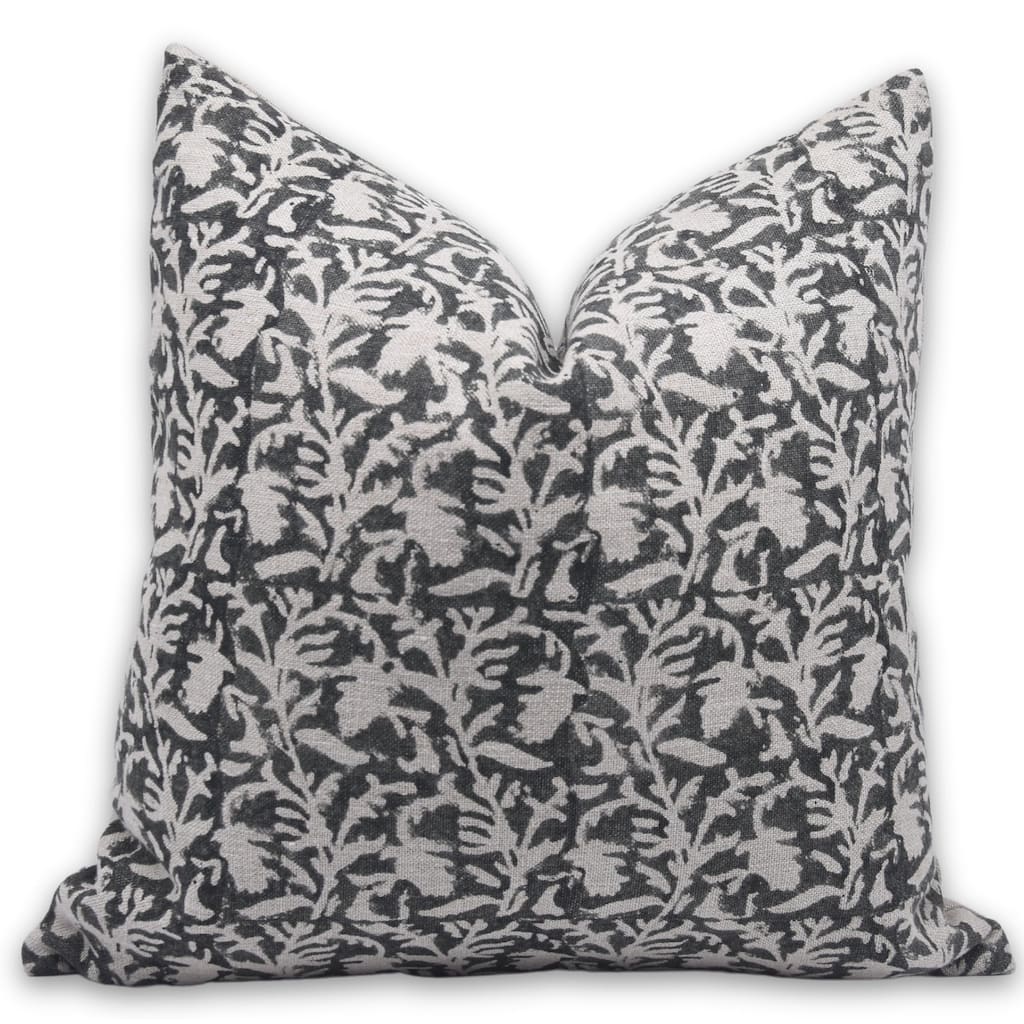 Fabdivine Linen Handmade Block print pillow Cover