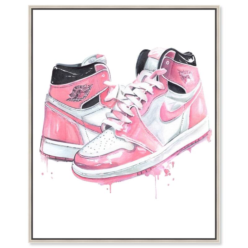 Doll Memories - Walk in Pink Canvas by Art Remedy - Silver - 36" x 45"