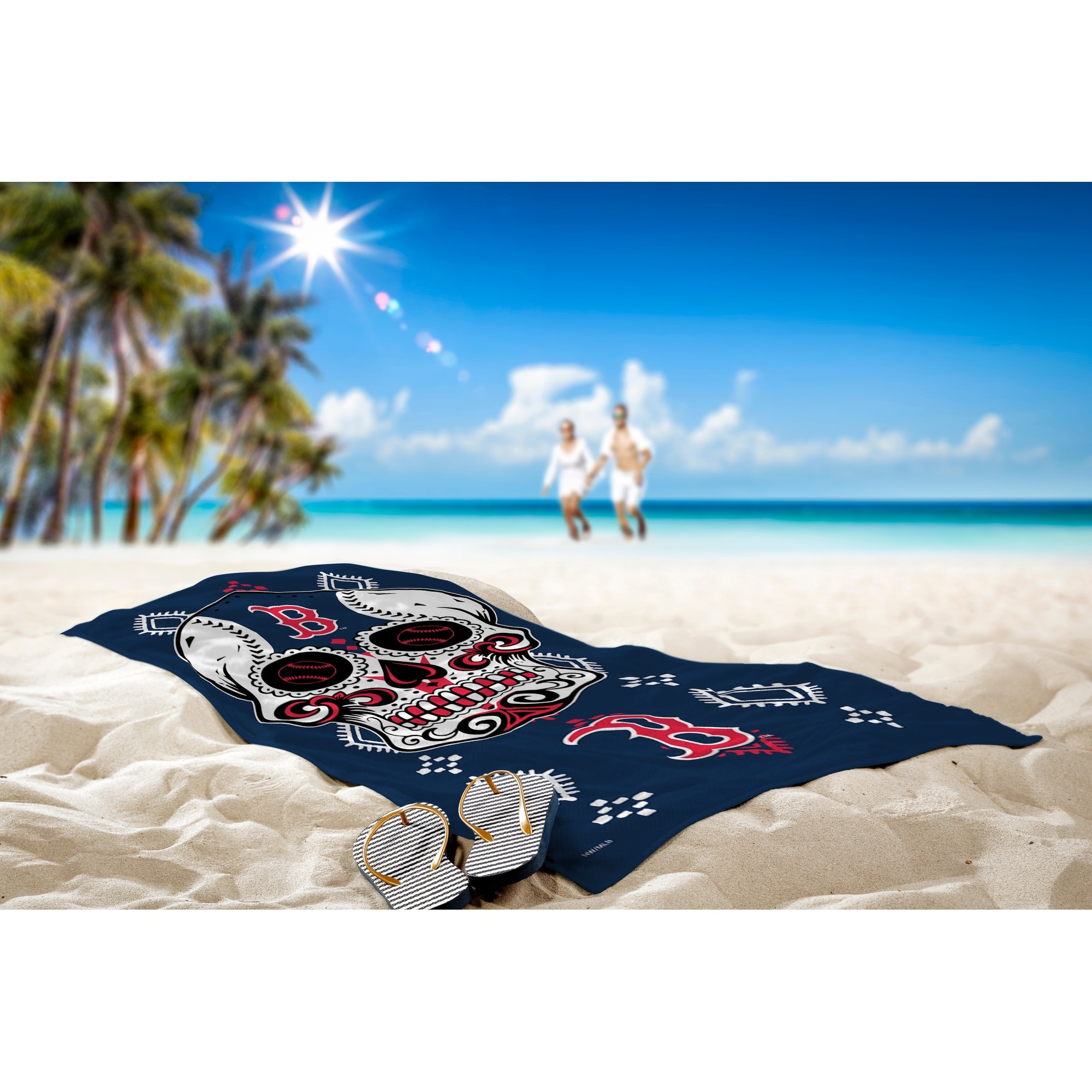 MLB Red Sox - Candy Skull Printed Beach Towel - 30x60 - On Sale - Bed Bath  & Beyond - 38366052