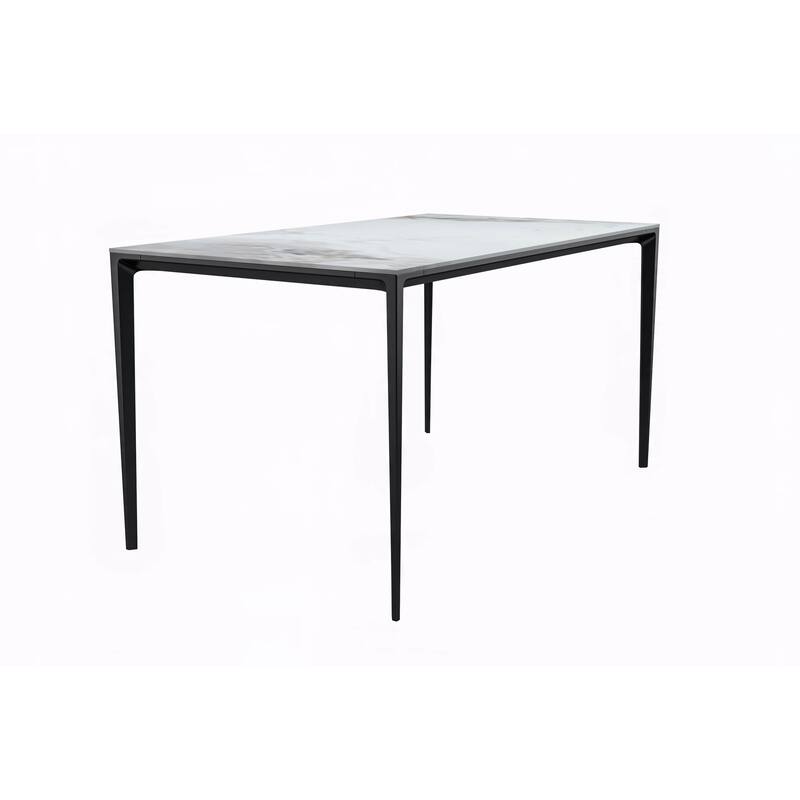 Avo 55" Rectangular Dining Table with Glass/Stone Top