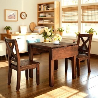 Kitchen Breakfast Nook Table Set, Extendable Drop Leaf Design, Brown - Bed Bath & Beyond - 42262303
