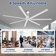 preview thumbnail 9 of 26, 100" Indsutrial Black/ Silver/ White Extra Larger HVLS Commercial Ceiling Fan with Remote - 100" Huge Fan