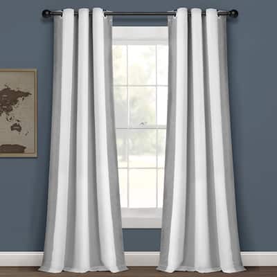 Lush Decor Block Border Blackout Window Panel Pair - 84" x 40"