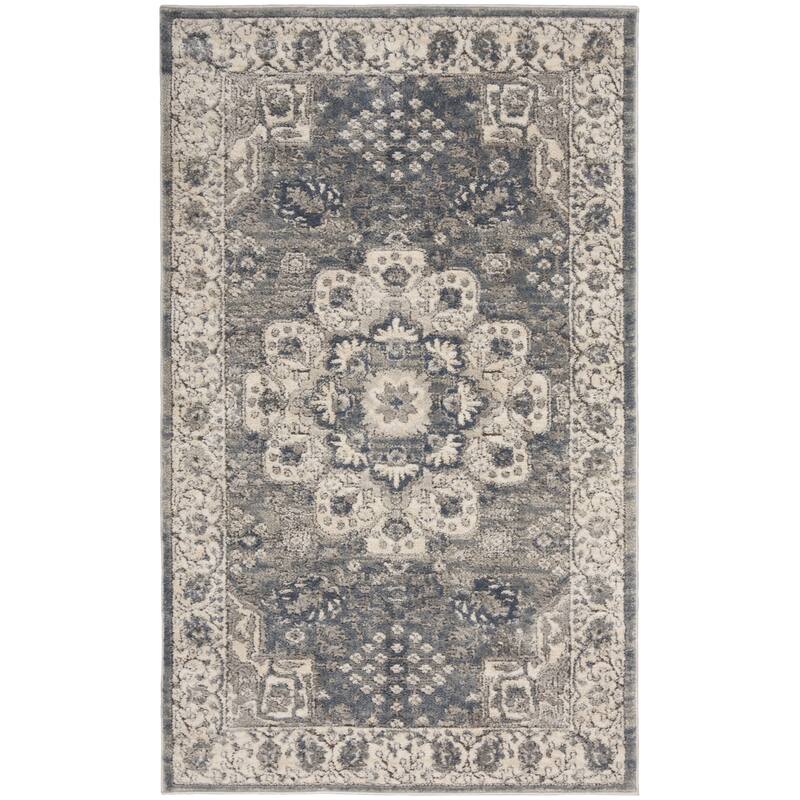 Porch & Den Traditional Bordered Medallion Area Rug