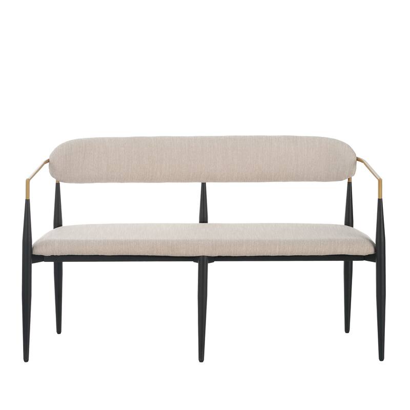 Christopher Knight Home - Elias Modern Metal Loveseat Settee with Elegant Upholstered Seating