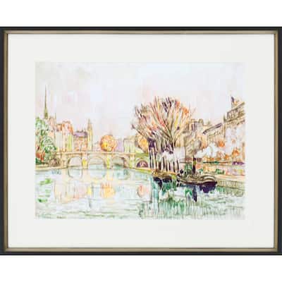 The Pont Neuf, Paris Framed Art Giclee Under Glass - Multi-Color