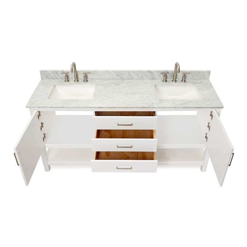 Ariel R073DCW2RVO Bayhill 73" Free Standing Double Basin Vanity Set