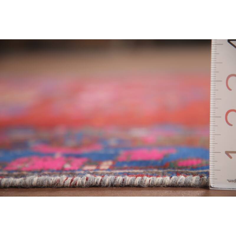 Hand Knotted Oriental 100% Wool Carpet Traditional Medallion Red Tabriz Runner Rug - 10' 4'' X 4' 4''