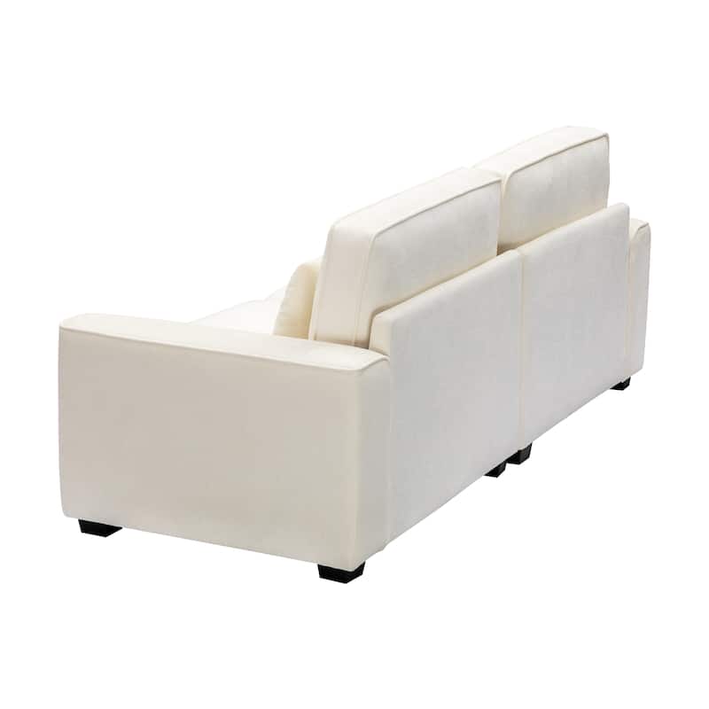 Living Room Fabric Sofa, 79.5" Modern Loveseat Sofa with Wide Armrests and Plush Cushions, for Apartment, Bedroom