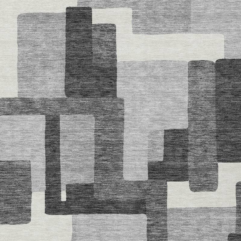HomeRoots Abstract Transitional Rectangle Outdoor Rug