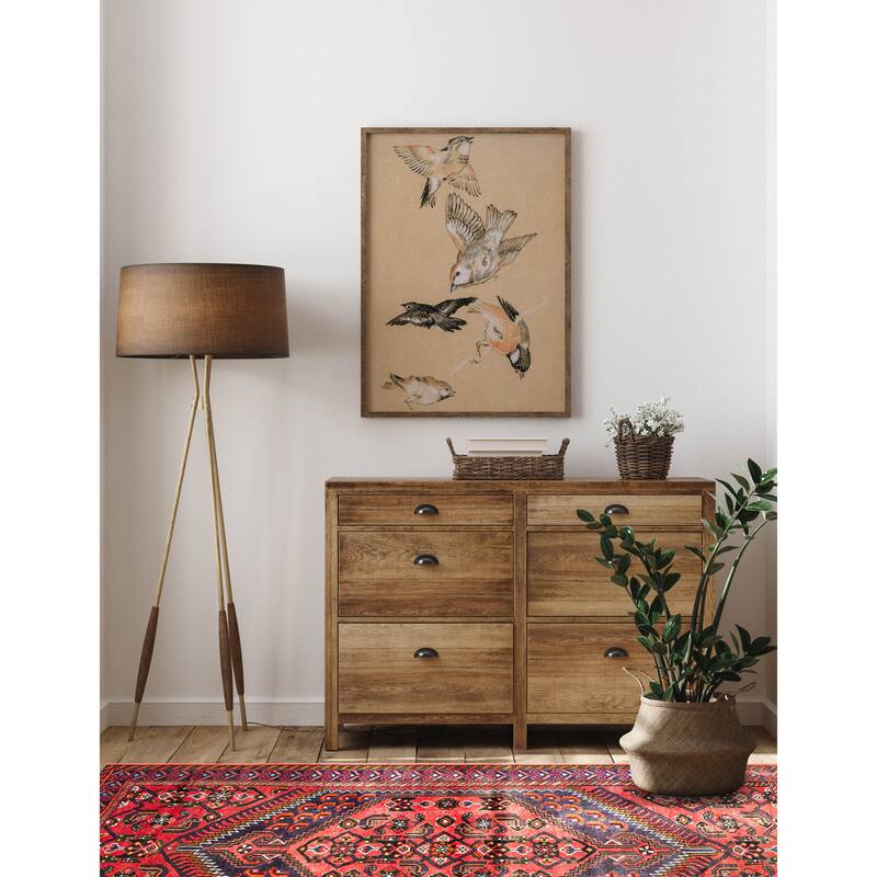 ECARPETGALLERY Hand-knotted Andelz Red Wool Rug - 4'2 x 6'7