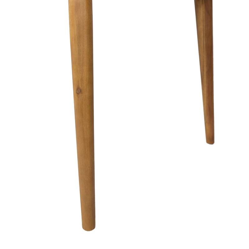 Acacia Wood Outdoor Dining Table Curved Frame Patio Garden