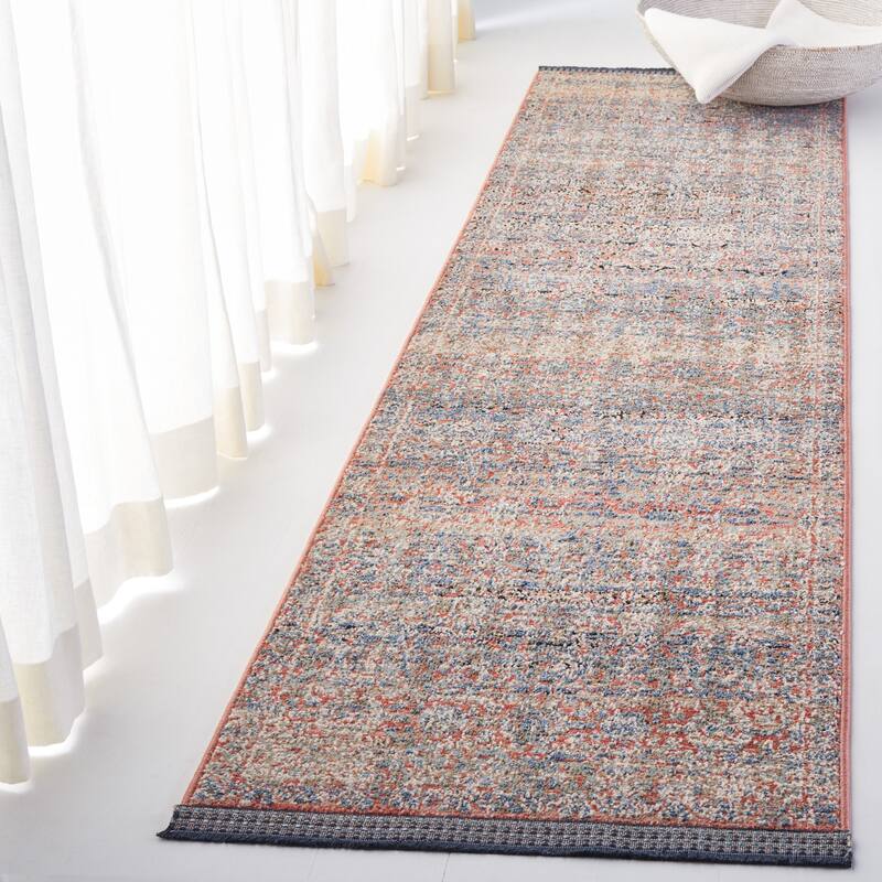 SAFAVIEH Lauren Ralph Lauren Heulyn Vintage Rug - 2'2" x 8' Runner - Navy/Rust