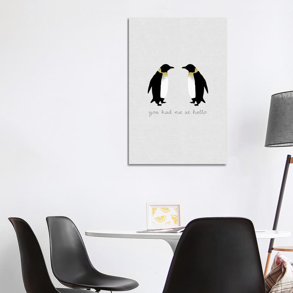 iCanvas "You Had Me Penguins" by Orara Studio Canvas Print