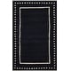 preview thumbnail 84 of 130, SAFAVIEH Handmade Bella Alverta Dotted Border Wool Rug 2' x 3' - Black/Ivory - Rectangle