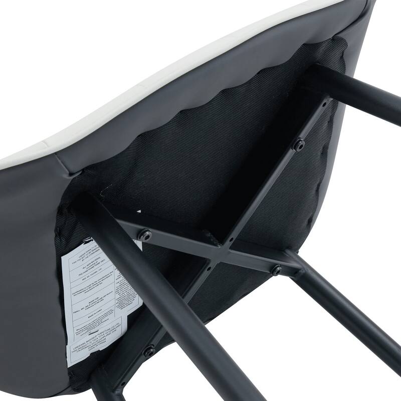 19.6" Modern Line Design PU Upholstered Dining Chair, Set of 4