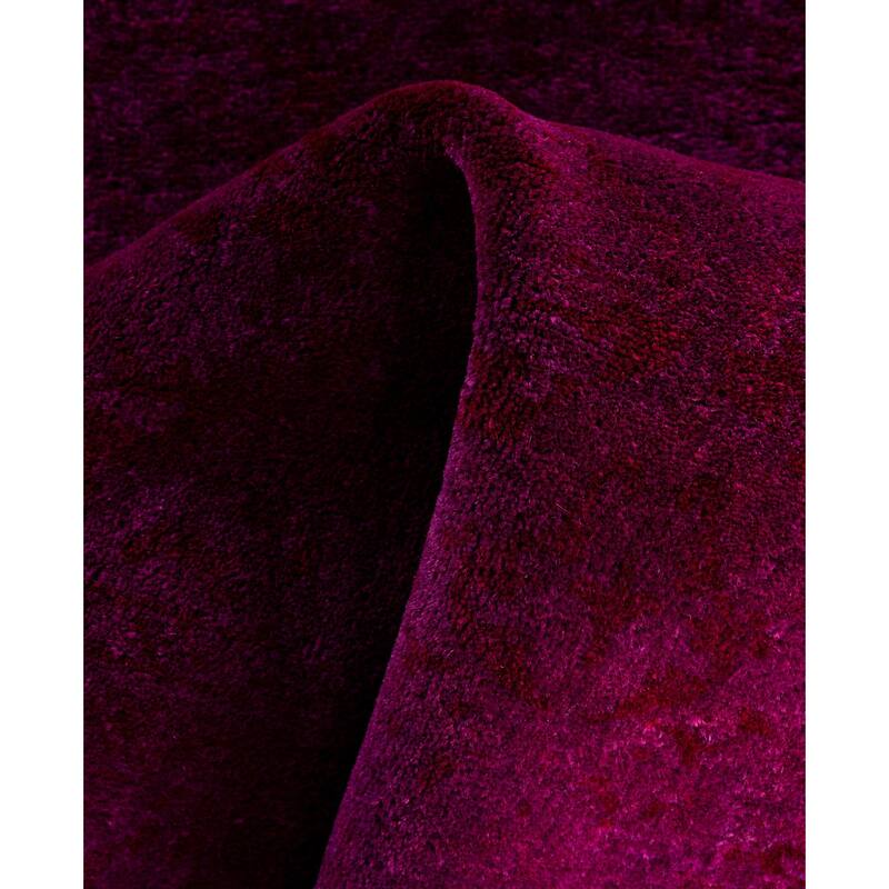Overdyed One-of-a-Kind Hand-Knotted Area Rug - Purple - 2' 7" x 19' 3"