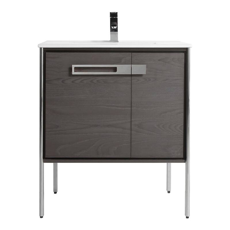 Fine Fixtures Oakville Bathroom Vanity with White Ceramic Sink