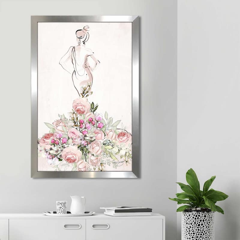 "Floral Wedding Dress" by Jodi Print on Acrylic