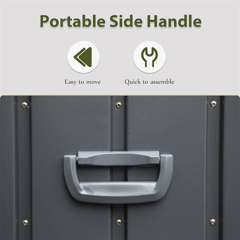 Oaks Aura Outdoor Storage Deck Box Waterproof for Outside Cushions, Throw Pillows, or Garden Tools, 3 Size, and Lockable
