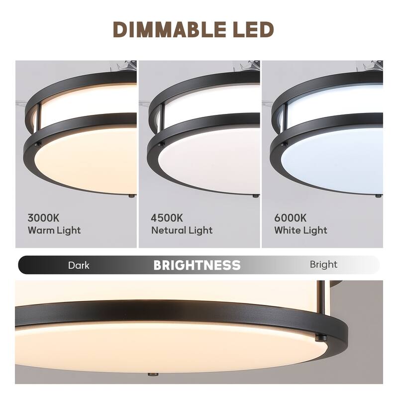 48" Modern Retractable Dimmable LED Chandelier Ceiling Fan with Lights and Remote