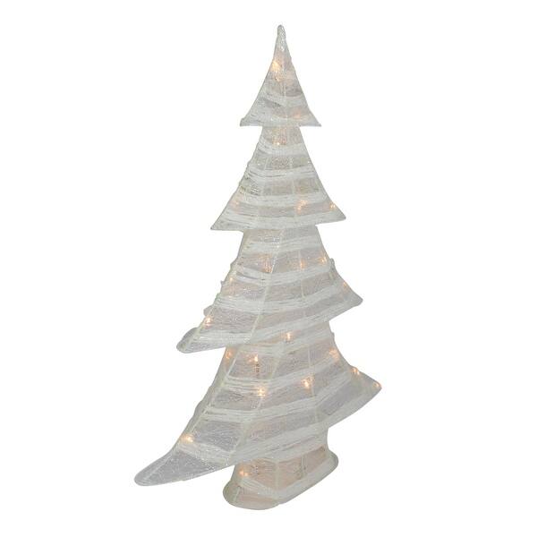 Shop 24 5 Battery Operated White And Silver Glittered Led Lighted