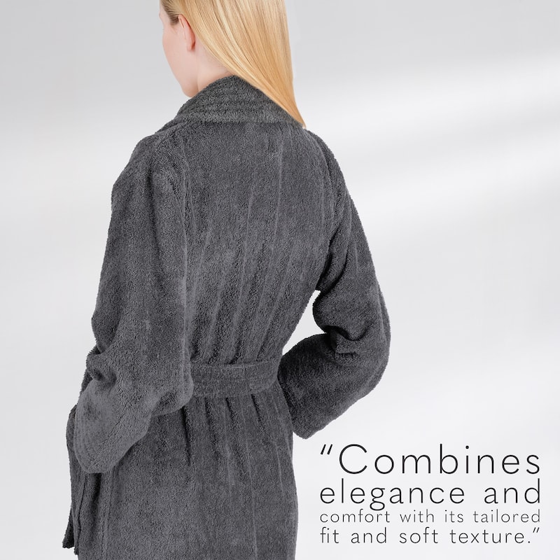 American Soft Linen Women's 100% Cotton Terry Bathrobe - Soft, Absorbent, Quick Dry Turkish Robes for Women