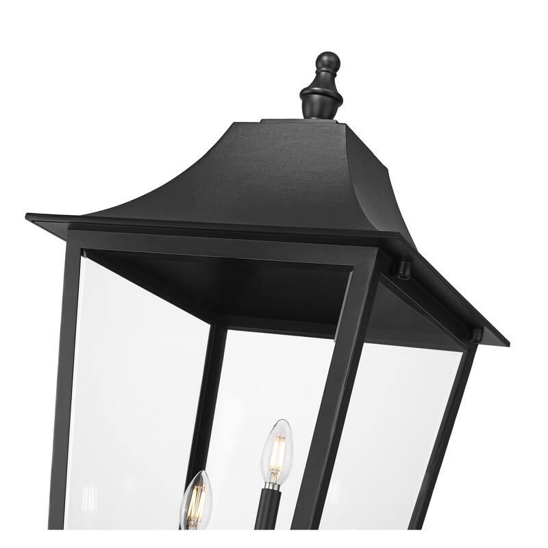 Gannon 5 Light Outdoor Post Mount Fixture in Black