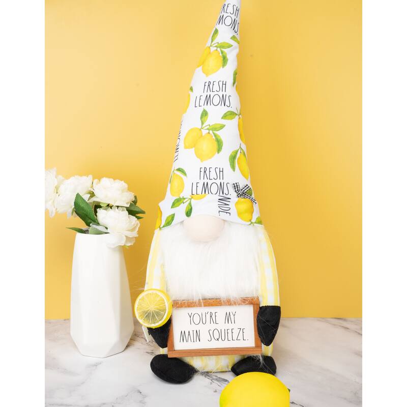 Rae Dunn Plush Kitchen Gnome - YOU'RE MY MAIN SQUEEZE