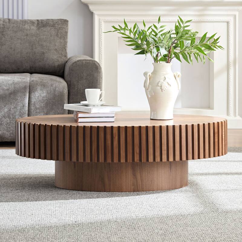 Walnut Decorative Table Drum Table Coffee Table Sofa Table