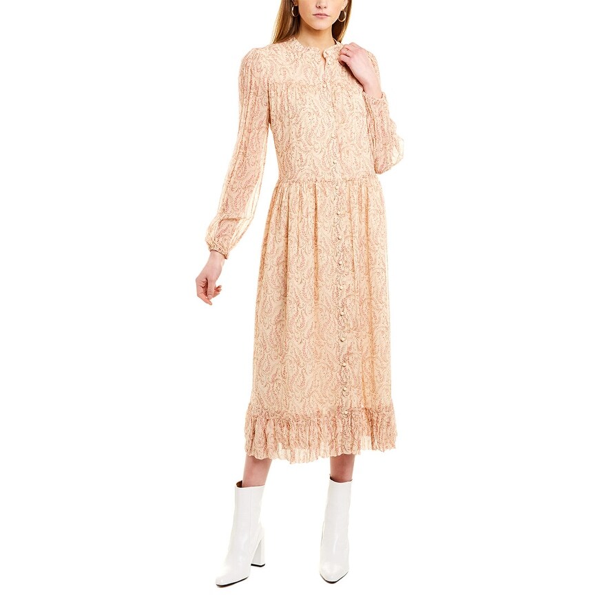 melissa button through midi dress