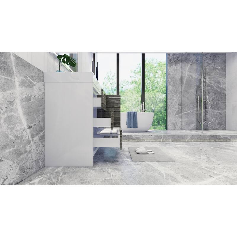 Dove 42'' Freestanding Vanity with Reinforced Acrylic Sink
