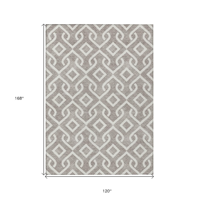 HomeRoots Geometric Transitional Rectangle Outdoor Rug