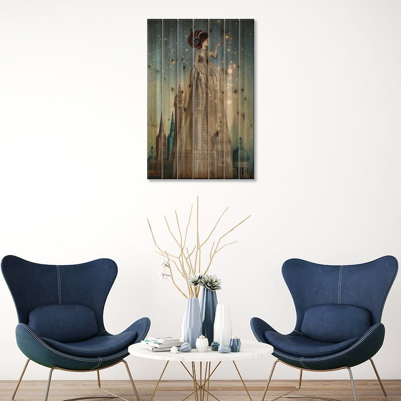 Abrakadabra Print On Wood by Catrin Welz-Stein - Multi-Color