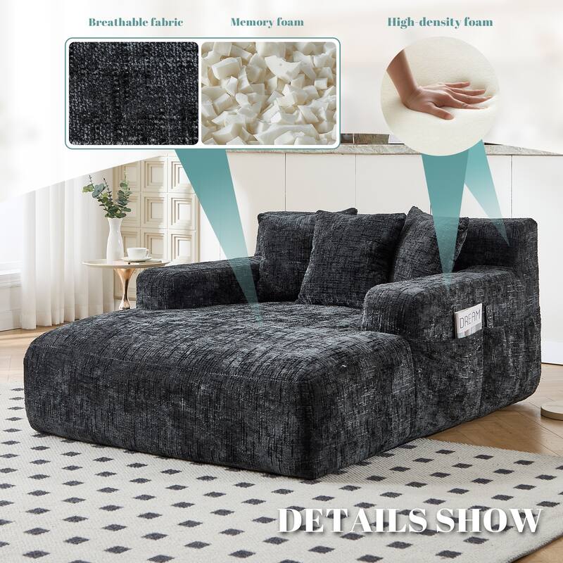 Futon Sofa Bed,3-in-1 Multi-Functional Corduroy Sleeper Couch Pull-Out Bed,Adjustable Backrest and Pillows,Convertible Sofa Bed