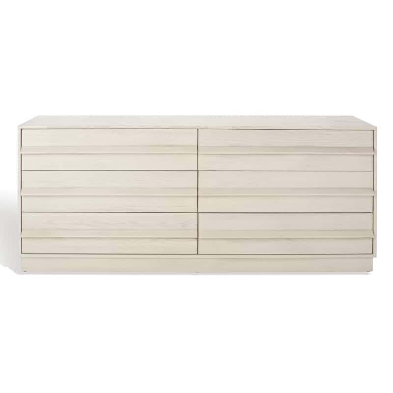 SAFAVIEH Couture Milada 6 Drawer Wood Dresser - White Wash
