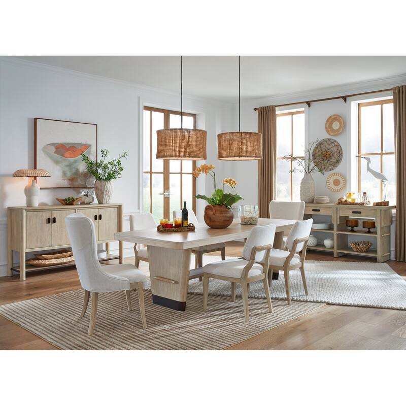 Salt Life Home Sunset Cove Sanibel Brown Trestle Dining Table - 40''W x 96''D x 30''H