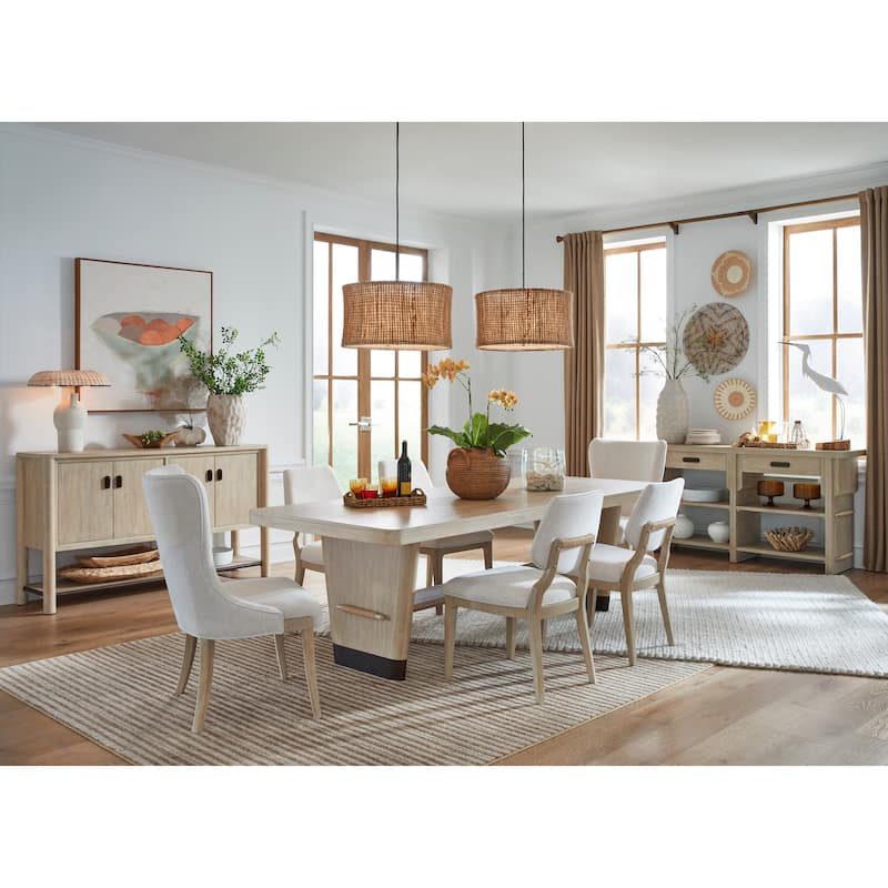 Salt Life Home Sunset Cove Sanibel Brown Upholstered Host Chair Two Pack - 24.75''W x 25.63''D x 39.47''H