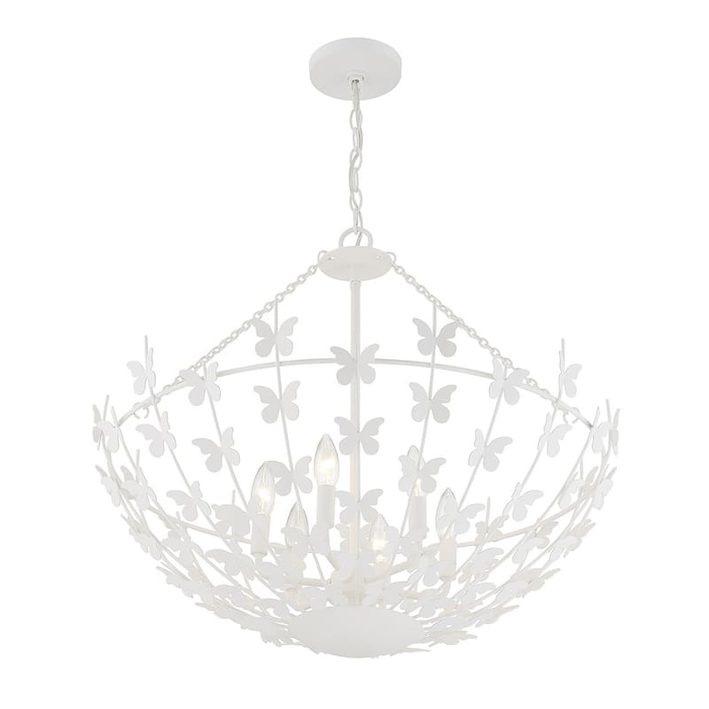 Savoy House 7-4199-6 Birch 6 Light 28" Wide Taper Candle Abstract