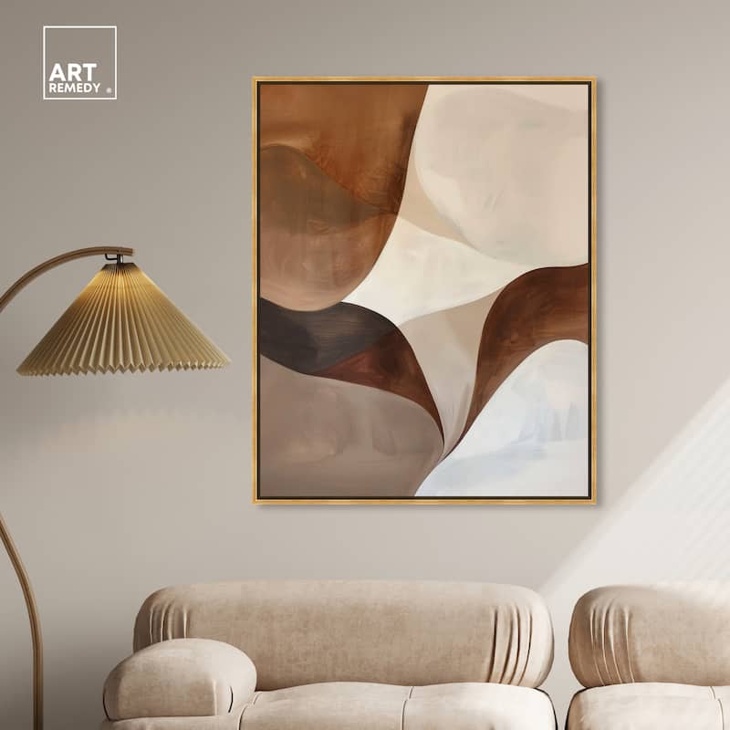 Art Remedy Dream Away Ii Framed Abstract Shapes 1 Piece Canvas Wall Art